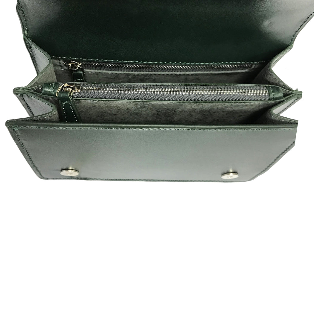 DARK GREEN HYACINTH clutch