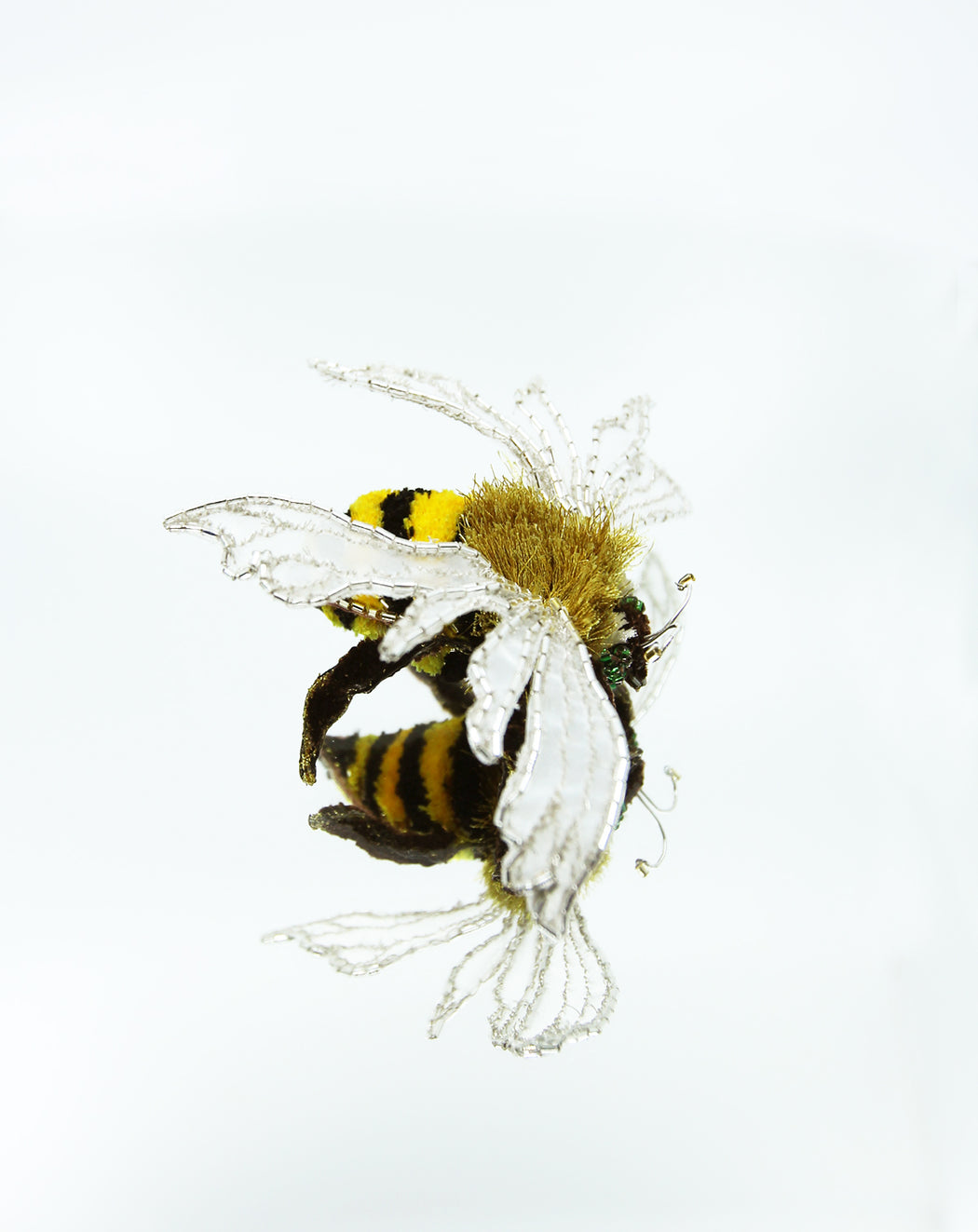 All hand embroidered bee decoration