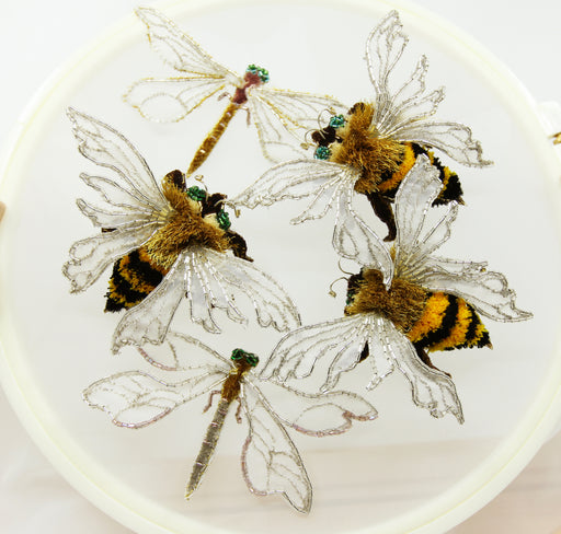 All Hand Embroidery Bee On Fabric